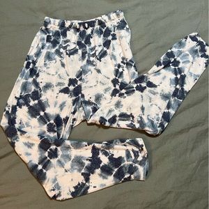Old Navy blue tie dye drawstring pajama pants